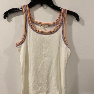Madewell tank top - rainbow trim